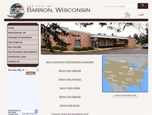 Tablet Screenshot of cityofbarron.com